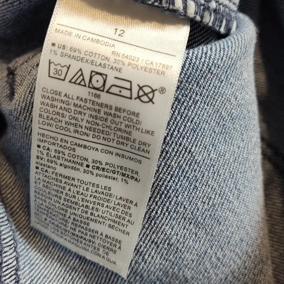 Women's Medium Wash Denim Blue Jeans Old Navy Size 12 Flare - Picture 8 of 8